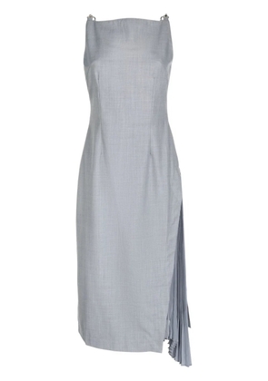 Rokh side-pleats midi dress - Grey