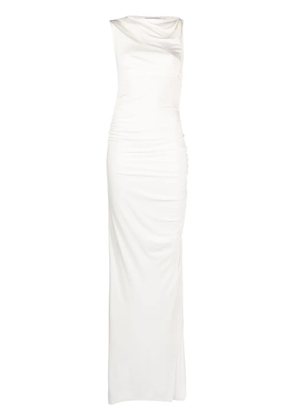 Christopher Esber Gesbine twist-detail asymmetric gown - White