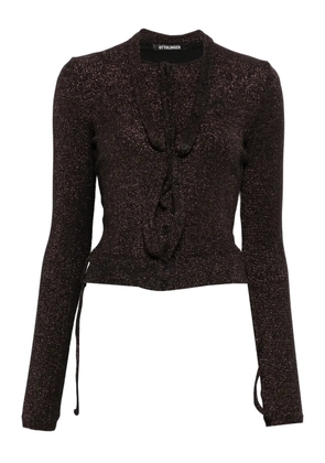 Ottolinger double-closure ribbed cardigan - Black