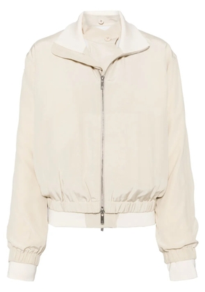 Helmut Lang panelled reversible bomber jacket - Brown