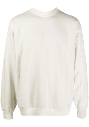 AMBUSH quilted crew neck sweatshirt - Neutrals