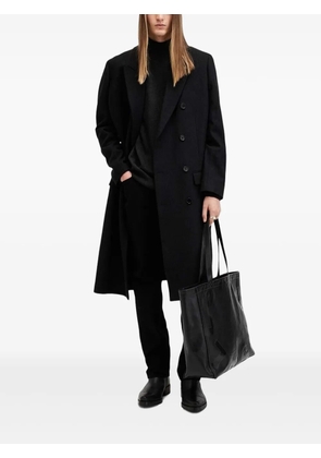 AllSaints high-neck logo-detail sweater - Black