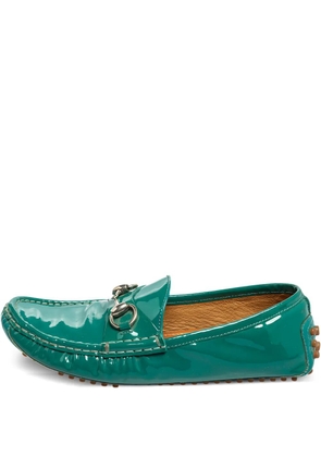 Gucci Pre-Owned Horsebit-detail leather loafers - Green