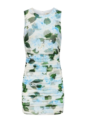 L'Agence Sallie floral-print gathered mini dress - White