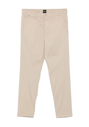 BOSS logo-patch trousers - Neutrals
