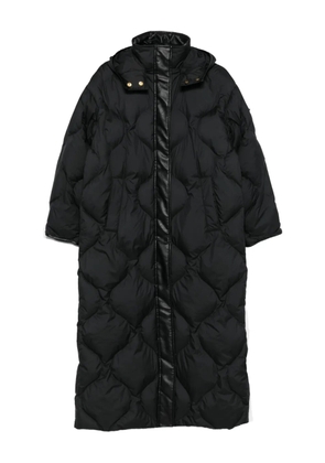 PINKO quilted leather-insert coat - Black