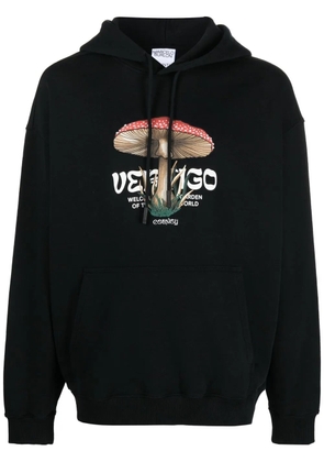 COUNTY OF MILAN logo-print cotton hoodie - Black