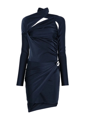 Coperni twisted asymmetric mini dress - Blue