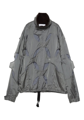 Yoshiokubo cut-out panelled jacket - Grey