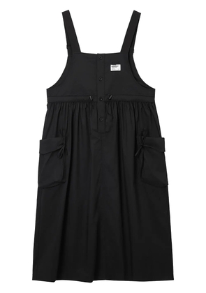 Musium Div. logo-patch midi dress - Black