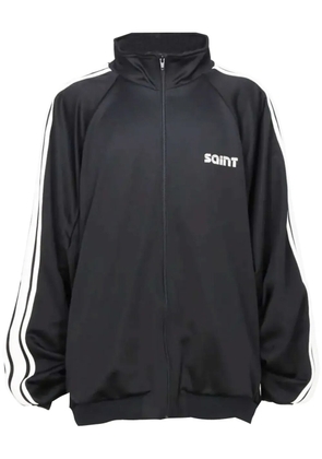 SAINT MXXXXXX logo-embroidered track jacket - Black