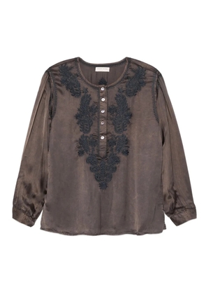 MAISON HOTEL Clotilde embroidered top - Green