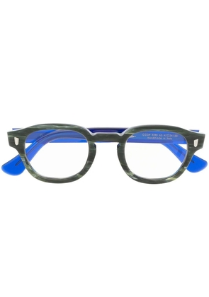 Cutler & Gross two-tone round glasses - Green