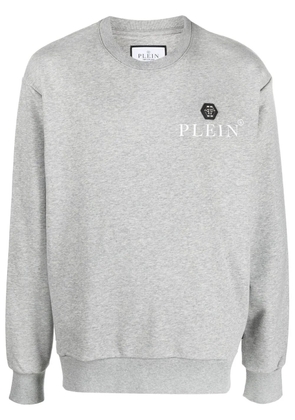 Philipp Plein logo-plaque sweatshirt - Grey