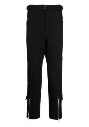 Namacheko zip-details wool straight trousers - Black