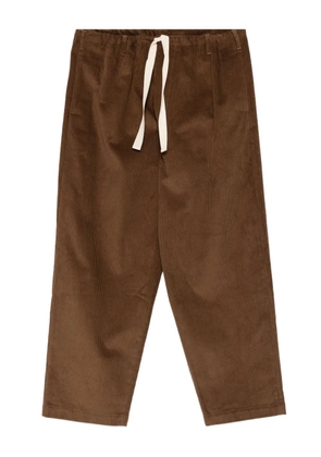 MOSCHINO JEANS drawstring-waist corduroy trousers - Brown