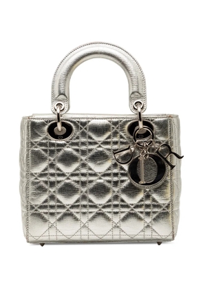 Christian Dior Pre-Owned 2017 Small Metallic Grained Calfskin Cannage My ABCDior Lady Dior satchel - Silver