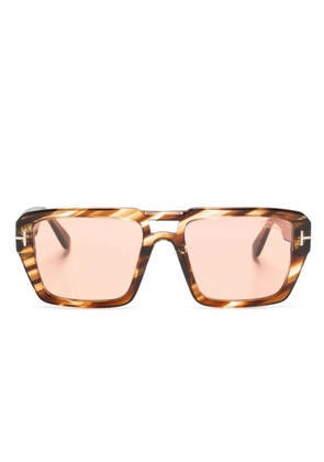 TOM FORD Eyewear Redford pilot-frame sunglasses - Brown