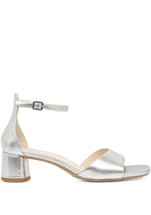 VAGABOND 45mm Piper ankle-strap block-heel sandals - Silver