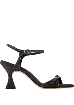 Carel Paris 70mm sling back denim heeled sandals - Black