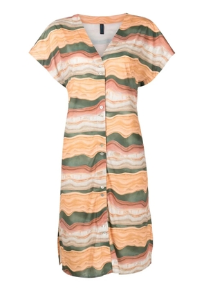 Lygia & Nanny Artemis abstract-print midi dress - Brown