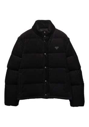 Prada corduroy puffer jacket - Black