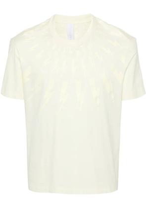 Neil Barrett Thunderbolt-print cotton T-shirt - Yellow