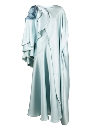 Gaby Charbachy draped cape-style gown - Blue