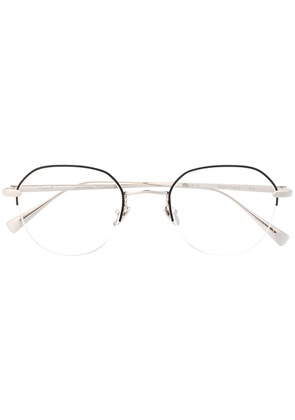 EQUE.M Water Drop round frame glasses - Silver
