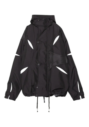 Yoshiokubo hooded panelled jacket - Black