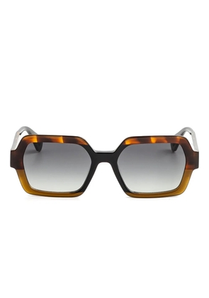 GIGI STUDIOS hexagonal-frame sunglasses - Brown