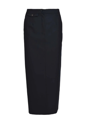 SOLOTRE button pocket midi skirt - Blue