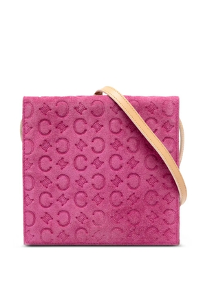 Celine Pre-Owned 2000 C Macadam Suede crossbody bag - Pink