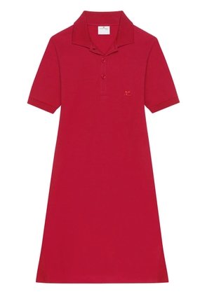 Courrèges polo-collar mini dress - Red