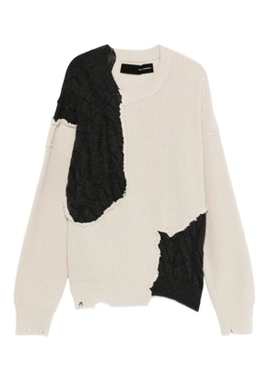 Isabel Benenato distressed wool sweater - Neutrals