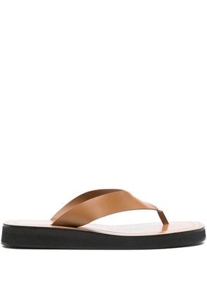 The Row Pre-Owned Ginza flat sandals - Brown