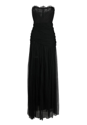 Ana Radu corset-style draped maxi dress - Black