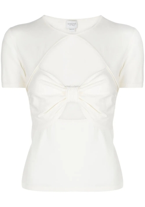 Giambattista Valli cut-out detailing short-sleeve top - White
