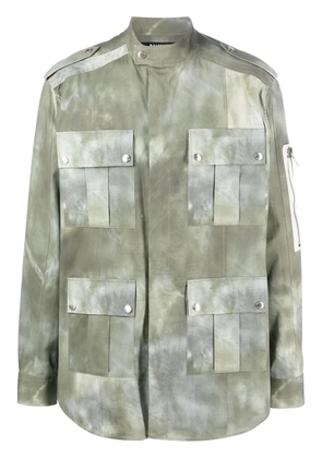 Balmain faded-effect military jacket - Green