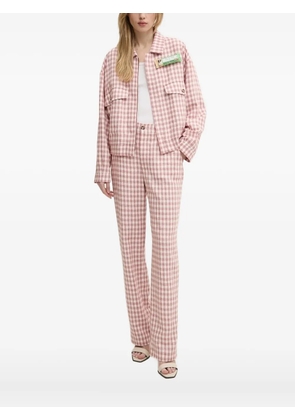 MOSCHINO JEANS gingham-check flap-pocket jacket - Red