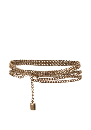 CHANEL Pre-Owned chain-link Coco belt - Gold