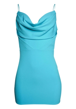 Alex Perry draped crepe minidress - Blue