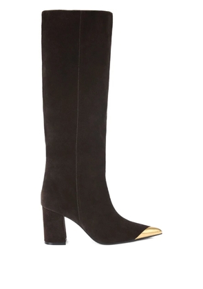 Kurt Geiger London 80mm Regent Cap pointed knee-high boots - Brown