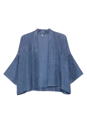 YAVI textured silk jacket - Blue