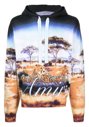 AMIRI graphic-print cotton hoodie - Blue