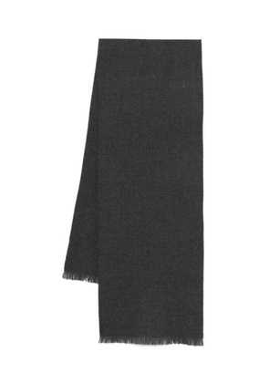 Corneliani textured fringed scarf - Grey