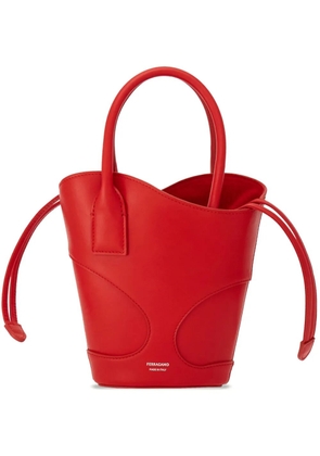 Ferragamo cut-out leather mini bag - Red