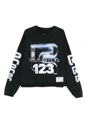 RRR123 graphic-print long-sleeve T-shirt - Black