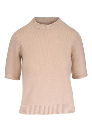 Kinross Cashmere crew-neck short-sleeve T-shirt - Neutrals