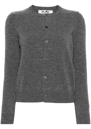 Comme Des Garçons Play x the Artist Invader pixelated-appliqué cardigan - Grey